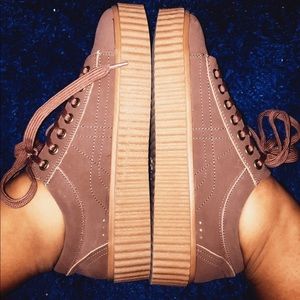 Platform sneakers // mauvey/pink